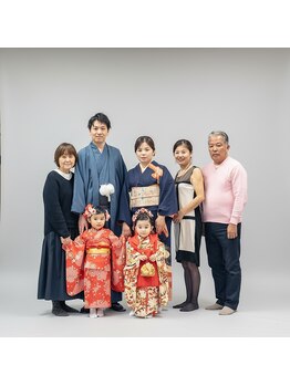 イノチカ(INOCHIKA)の写真/貸切サロン直営スタジオで、着付け、ヘアメイク、記念撮影が一度に叶うサロン♪家族写真大歓迎♪