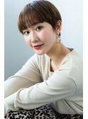 小顔カット_アッシュカラー _エッジショート _大人カワイイ