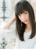 ■厚めバング大人可愛い黒髪ストレート105-6★越谷20代30代40代