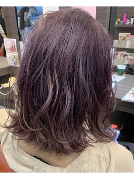 ガーデン アクロスプラザ足利店(garden) パープル/アメジスト/ミディアムボブ