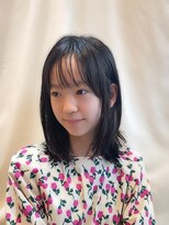 はな(hana)&nbsp;韓国風くびれヘア◎外巻き毛先外ハネ　シースルーバング