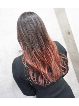 ヘアテリア リュウ 大塚(hair teria ryu) グラデーションカラーアプリコットピンク