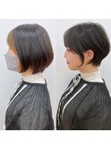 お客様・丸みショート・髪質改善・シークレットカラー