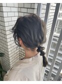 ローポニー 編みおろし ニュアンス【アレンジ ヘアセット 立川】