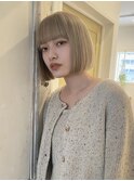 ベージュカラーボブ