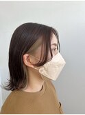 松山市/20代/30代/40代/くすみベージュインナーカラー