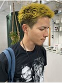 【心斎橋hen】ハイトーン スパイキーショート イエローカラー