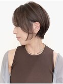 ショートレイヤーカットハイライトデザインカラーウェットヘア