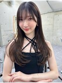 ハッシュカットフェイスレイヤー小顔カット韓国ヘアオリーブ