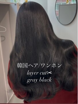 マーシュ 梅田(marshu) 吉岡Style/grayblack/韓国ヘア/ワンホンヘア