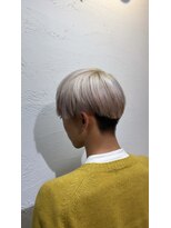 アジールヘア 所沢プロペ通り店(agir hair)&nbsp;韓国マッシュハイトーンメンズブリーチホワイトベージュ所沢