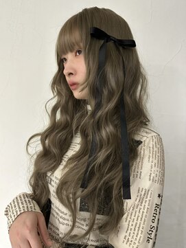 メゾンアクア 表参道(Maison ACQUA) ☆ブリーチなしダブルカラー オリーブ オリーブベージュ ボブ