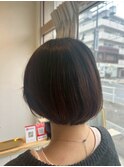 20代30代40代♪大人かわいい小顔丸みダークボブ☆シースルー前髪