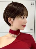 30代40代大人女性/前髪ありショートボブ/ショートヘア/髪質改善