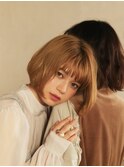 フレンチカジュアルAラインゆるふわフェザーボブパーマtk1大宮