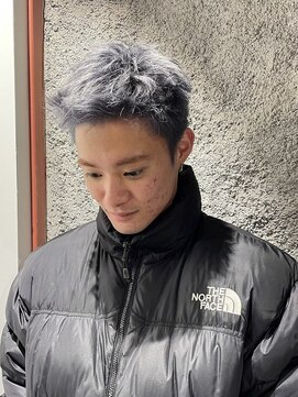 ブロック ジャポン(bloc japon) 刈り上げないメンズショート シルバーカラー/池田佑輔