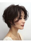 ミセスショート×白髪ぼかしカラー30代40代50代60代