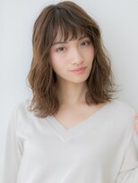 カバーヘア ブリス 志木南口駅前店(COVER HAIR bliss)&nbsp;ダークアッシュブラウンゆるふわコテ巻き風パーマW志木20代30代