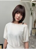 ハッシュカットナチュラルミディアムレイヤーカットウルフカット