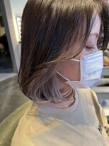 ムード マグ レーベル 南松本(MOOD Mag Label)&nbsp;【MOOD】20代30代大人可愛い透明感ピンクイヤリングカラーボブ