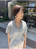 前髪ありショートボブ