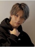センターパートナチュラルパーマホストツーブロックスーツ