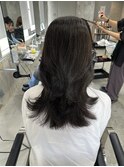 レイヤーぱっつん前髪ステップボーンカットシルキー船橋/韓国