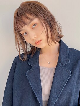 ガーデン 銀座(GARDEN) レイヤーボブ/顔まわり/イメチェン/フルバング/ベージュカラー