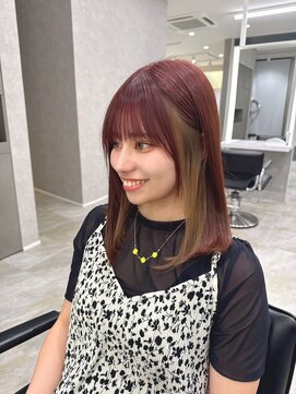 アールヘアーデザイン 藤が丘(r hair design) サラツヤロングベージュカラーブリーチしない透明感カラー
