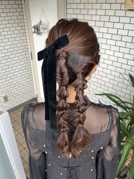 フェリーチェ(Felice) ツインアレンジ 編みおろしツイン 編みおろし 参列ヘア イベント