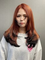 シエンゴールド(CIEN gold)&nbsp;オレンジピンクレイヤー裾カラー