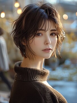 アルトリスト(Altruist Aging×HAIR&SPA) ★暗めカラーグランマッシュフェイスフレーミングデザインカラー