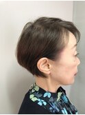 50代60代大人可愛い耳掛けショートボブ2505