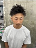 波巻きツイストスパイラルパーマ/フェザーパーマ/眉毛/メンズ 