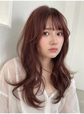 赤髪/艶髪/髪質改善/ブリーチなし/韓国レイヤー/オージュア