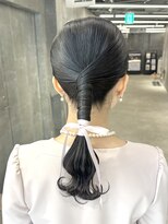 ピークアブー 原宿ハラカド(PEEK-A-BOO)&nbsp;ヘアセット 結婚式ヘア お呼ばれヘア タイトヘア ローポニー