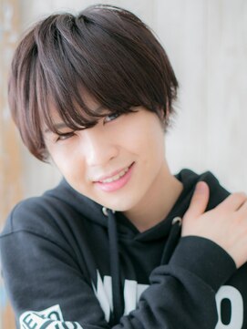 モッズヘアメン 名護大東店(mod's hair men) ダークブラウンナチュラルフルバングメンズショートｌ名護大東