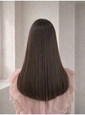 イメチェン/艶カラーベージュ縮毛矯正/前髪/[表参道/原宿]