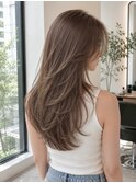 Moana【松山】#レイヤーカット#ロングレイヤー#ベージュ