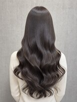 ラックスビーギャラリー なんば駅前店(LUXBE GALLERY) 髪質改善 透明感グレージュ 大人ゆるふわ巻き髪ロング