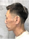 メンズ刈り上げ短髪ローフェードスキンフェードアップバング