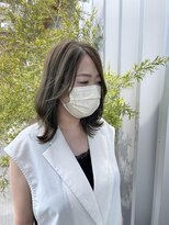 プライベートサロン キッテ(private salon kitte.)&nbsp;オリーブベージュなミディアムスタイル