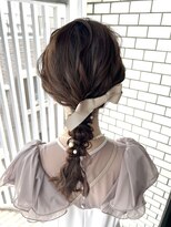 編みおろし　ヘアセット　お呼ばれヘア