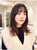 レイヤーカット/ロングレイヤー/シースルーバング/顔周り/銀座
