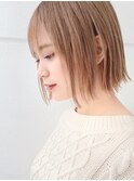 オリーブベージュ×髪質改善ボブ×横浜