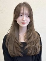 アンカーバイナチュラル(anchor by natural)&nbsp;韓国風/レイヤー/小顔/前髪カット/髪質改善/グレージュ/透明感