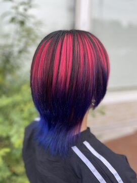 美容室 アルテモーダ デザインカラー×ウルフカット