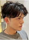 30代　センターパート　ニュアンスパーマ　ビジネスマン　men's