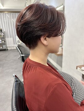 オウル(Owll) 【Owll】石田学史刈り上げショート20代30代40代ワインレッド