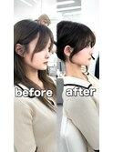 前髪顔まわり韓国ヘアレイヤーカットサイドバンク2wayバンク韓国